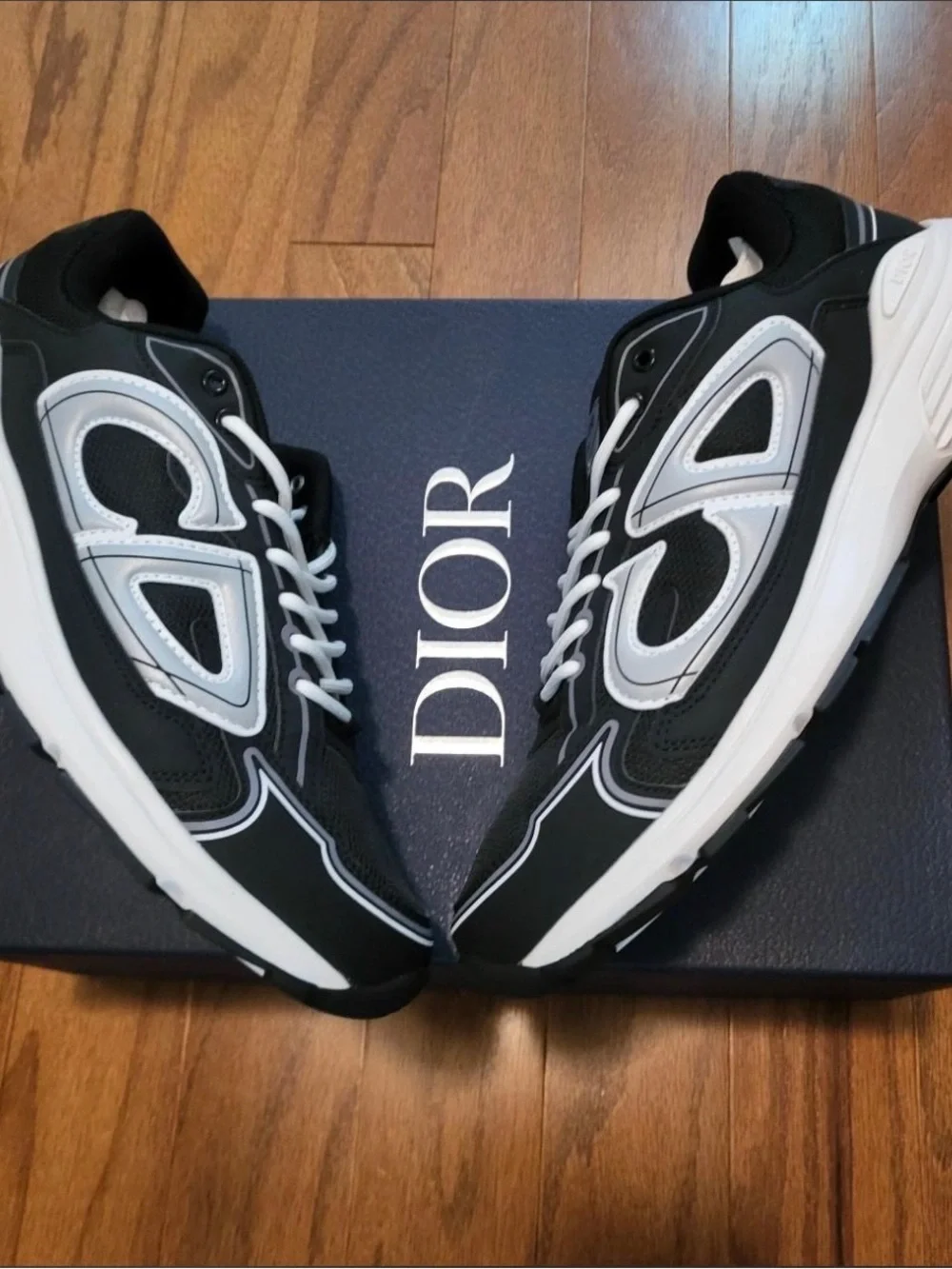 Dior Black and White Men's Athletic Sneakers